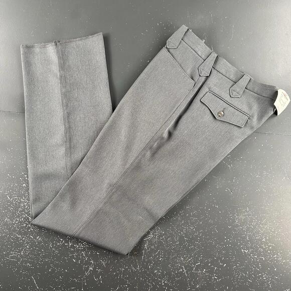 VTG Pagano West Suit Men 42R Dark Gray Poly Gab Smiles Western 33" Waist NWT USA - Picture 11 of 16